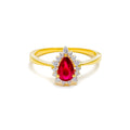 ornamental-tear-drop-18k-gold-diamond-ring