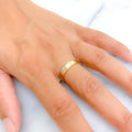 Minimalist Chic Two-Tone 22k Gold Band 