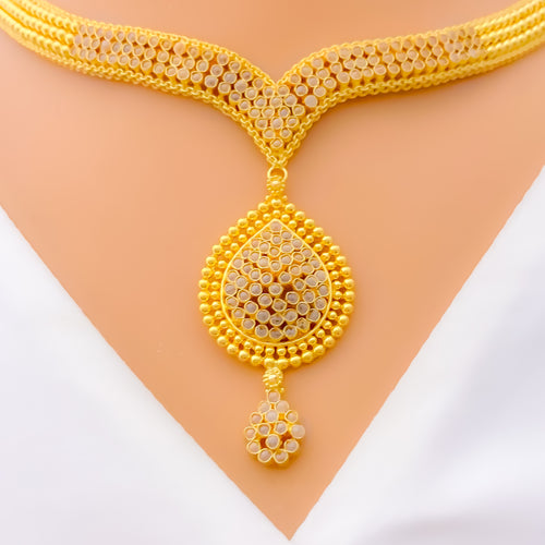graceful-drop-22k-gold-kundan-necklace-set
