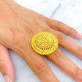 Captivating Netted Dome 22k Gold Statement Ring 