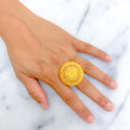 Mesmerizing Ornamental 22k Gold Statement Ring 