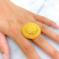 Mesmerizing Ornamental 22k Gold Statement Ring 