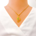 Ethereal Unique 22k Gold CZ Pendant