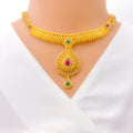 festive-vibrant-22k-gold-drop-kundan-necklace-set
