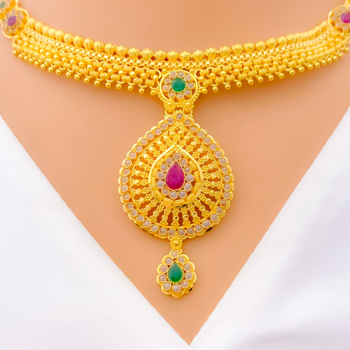 festive-vibrant-22k-gold-drop-kundan-necklace-set