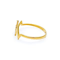 Bright Attractive 21k Gold CZ Ring