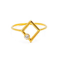Elevated Ethereal 21k Gold CZ Ring