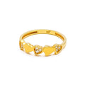 Graceful Dapper 21k Gold CZ Ring