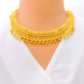 ornate-dangling-crescent-22k-gold-necklace-set