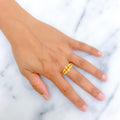 Bold Ethereal 21k Gold Ring