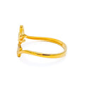 Tasteful Distinct 21k Gold CZ Ring
