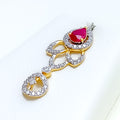 Delicate Layered Floral Diamond + 18k Gold Necklace Set 