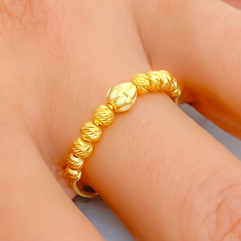 Sparkling Elevated 21k Gold Ring