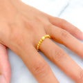 Sparkling Elevated 21k Gold Ring