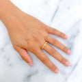 Trendy Fine 21k Gold Ring