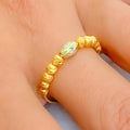 Stylish Colorful 21k Gold Ring