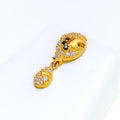 Iconic Charming 22k Gold CZ Pendant Set 