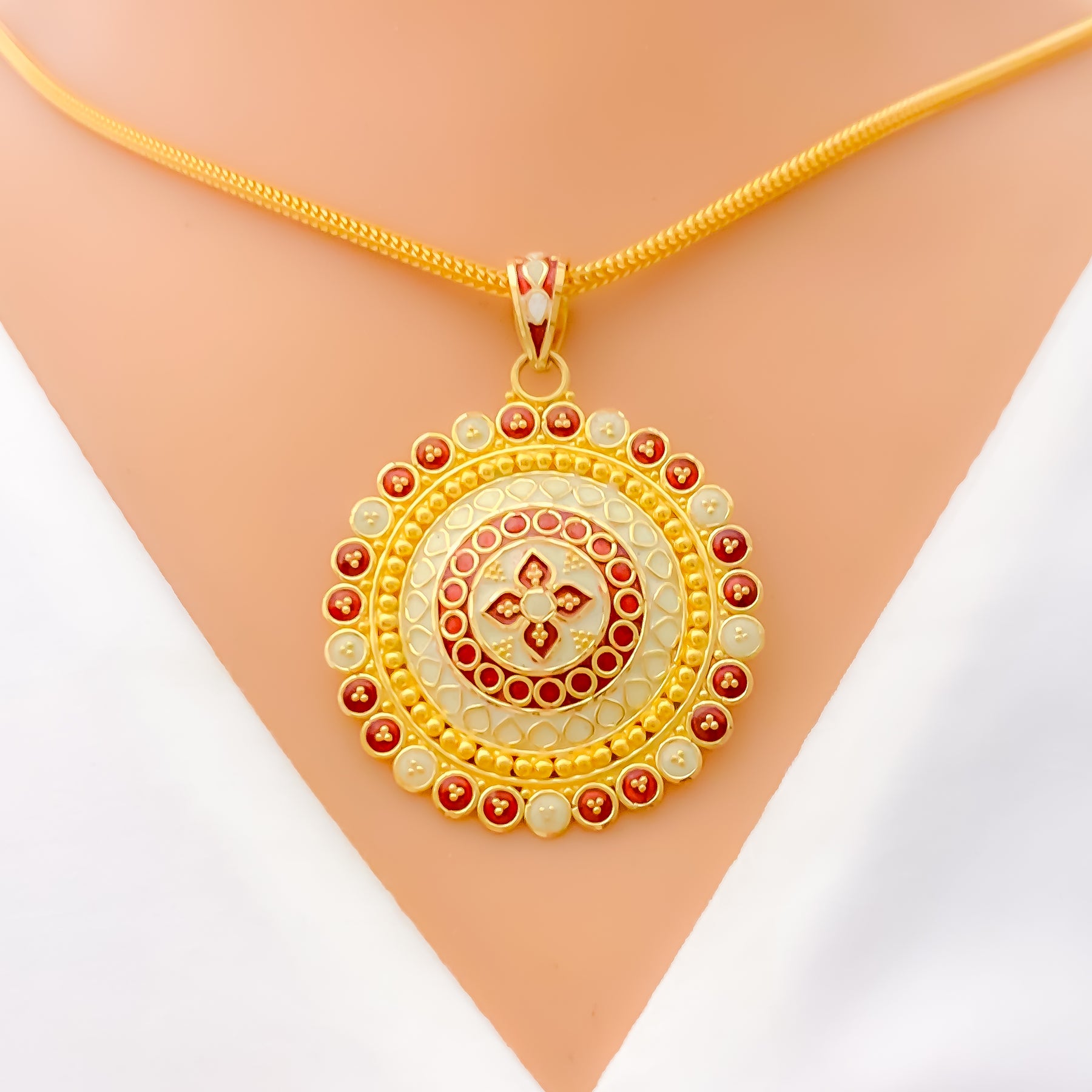 22K Gold Plated Indian meenakari peacock Necklace chain earrings pendant  set kK 