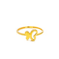 Lovely Butterfly Accented 21k Gold Ring 
