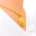 striped-floral-22k-gold-pendant-set