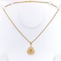 blooming-fashionable-22k-gold-cz-pendant