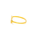 Sleek Twin Heart 21k Gold Ring
