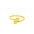 Modest Shiny Block 21k Gold Ring