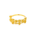 Reflective Beaded 21k Gold Ring 