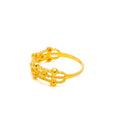 Reflective Beaded 21k Gold Ring 