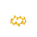 Glimmering Vine 21k Gold Leaf Ring 