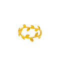 Glimmering Vine 21k Gold Leaf Ring 