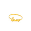 Posh Radiant 21k Gold Love Ring