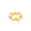 Mesmerizing Leaf Adorned 21k Gold Ring 