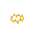 Mesmerizing Leaf Adorned 21k Gold Ring 