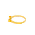 Glamorous Bow Shaped 21k Gold Ring 