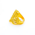 Alternating Decorative Luscious 22k Gold Ring