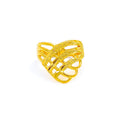 Elevated Trendy Textured 22k Gold Ring