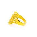 Glam Couture Heart Accented 22k Gold Ring