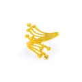 Fashionable Posh Overlapping 22k Gold Ring