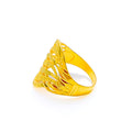Dazzling Eternal Radiant Textured 22k Gold Ring