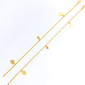 Shimmering Charmed 22K Gold Anklet Pair