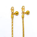 Opulent Radiant 22K Gold Anklet Pair