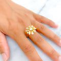 glamorous-dressy-flower-18k-gold-diamond-statement-ring