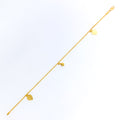 Heart Ornamental 22K Gold Anklet