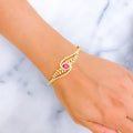 priceless-floral-vine-diamond-18k-gold-bangle-bracelet