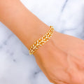 luxurious-alluring-leaf-diamond-18k-gold-bangle-bracelet