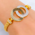 Fashionable Ethereal 21k Gold CZ Bracelet