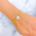 Decadent Jazzy 21k Gold CZ Bracelet