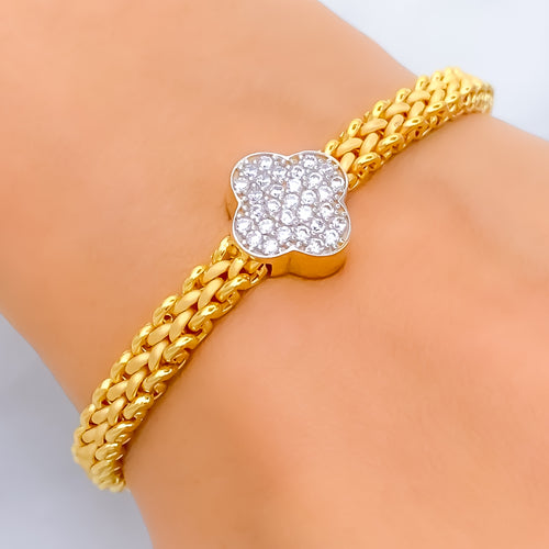 Decadent Jazzy 21k Gold CZ Bracelet