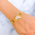 Colorful Shimmering 21k Gold CZ Bracelet